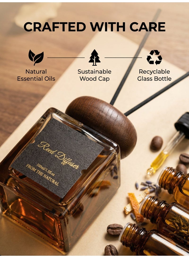 100ML Cedar Scent Reed Diffuser Long Lasting Home Fragrance Diffuser - Image 4