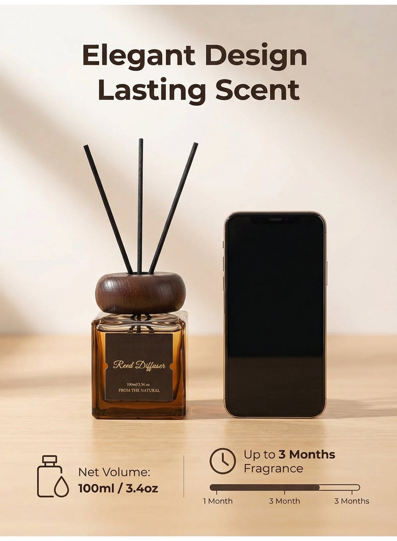 100ML Cedar Scent Reed Diffuser Long Lasting Home Fragrance Diffuser - Image 5