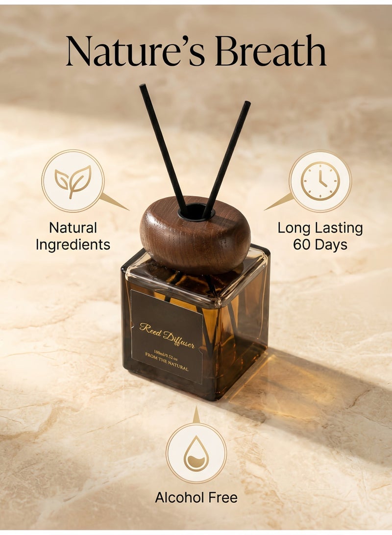 100ML Cedar Scent Reed Diffuser Long Lasting Home Fragrance Diffuser - Image 2