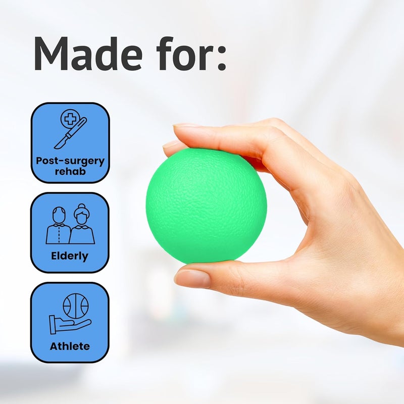 HOMECRAFT Gel Ball Hand Exerciser Stress Ball for Adults Arthritis Hand Therapy Aid for Weak Grip Squeeze Ball for Hand Exercise Rehab Strength Training Stress Relief - Image 2