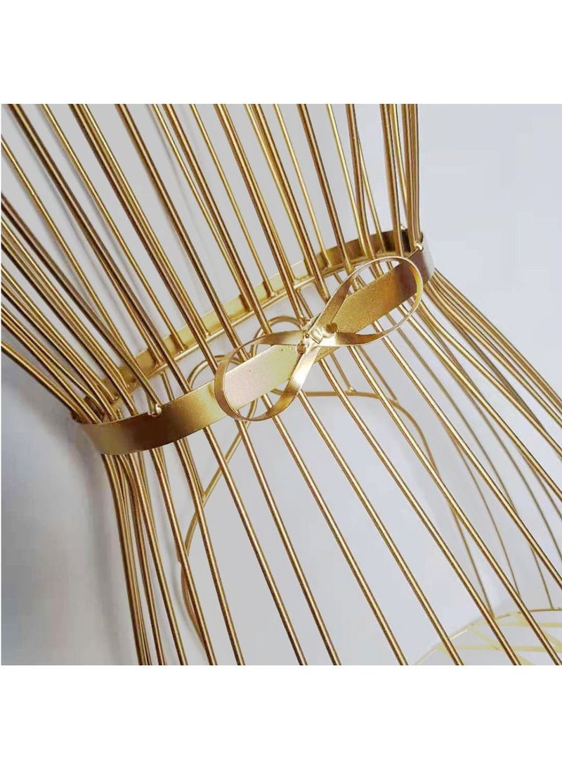 FFD Female Mannequin Torso Body Dress Form Steel Wire Frame Decorative Flower Stand Freestanding Display Metal Multifunction Wedding Dress Hanger Cloth Hanger - Image 5