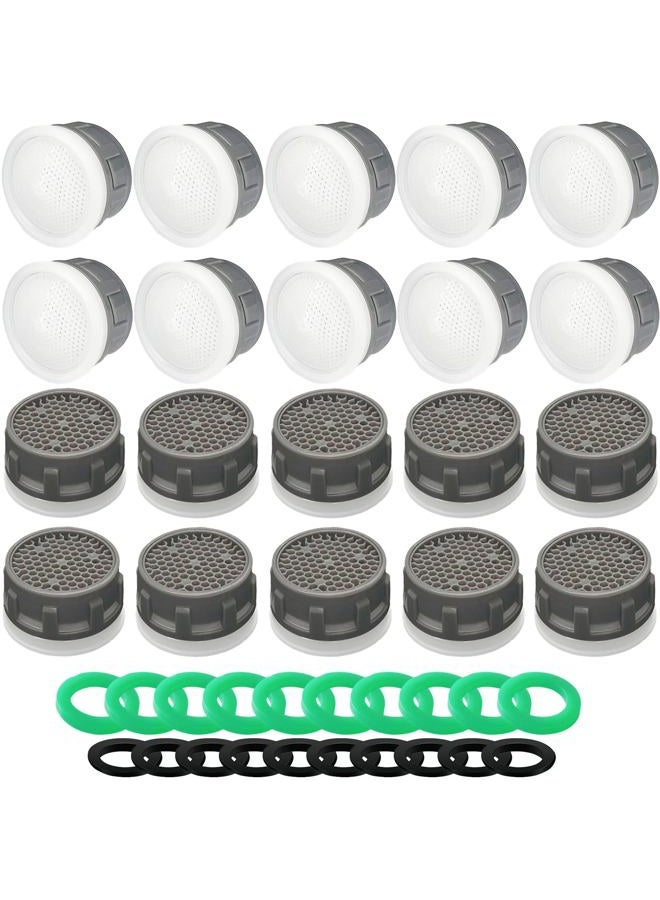 MOILINJAEY Faucet Aerator, 1.5GPM Flow Limiter Insert, Faucet Aerator Replacement Part, Used for Bathroom or Kitchen Sink Faucet Filter, Suitable for Internal and External Thread Faucet Aerators (20 PCS) - Image 1