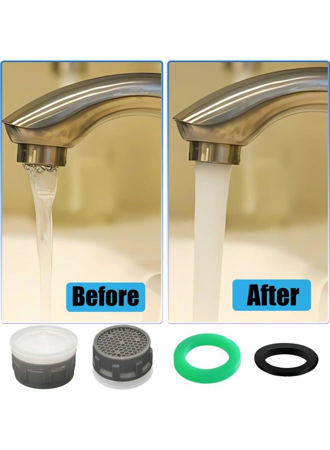 MOILINJAEY Faucet Aerator, 1.5GPM Flow Limiter Insert, Faucet Aerator Replacement Part, Used for Bathroom or Kitchen Sink Faucet Filter, Suitable for Internal and External Thread Faucet Aerators (20 PCS) - Image 4