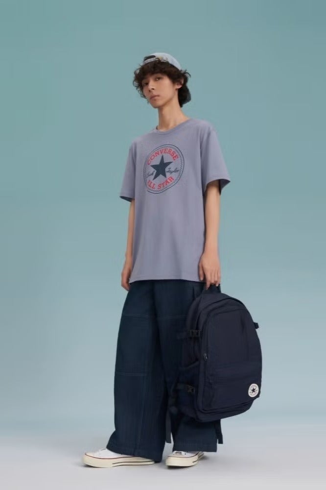 CONVERSE Converse Unisex Backpack Large Capacity with Laptop Compartment, Multi-Pocket School Backpacks, Casual Backpacks for School, Travel, Work - Straight Edge Classic Navy  - Image 3