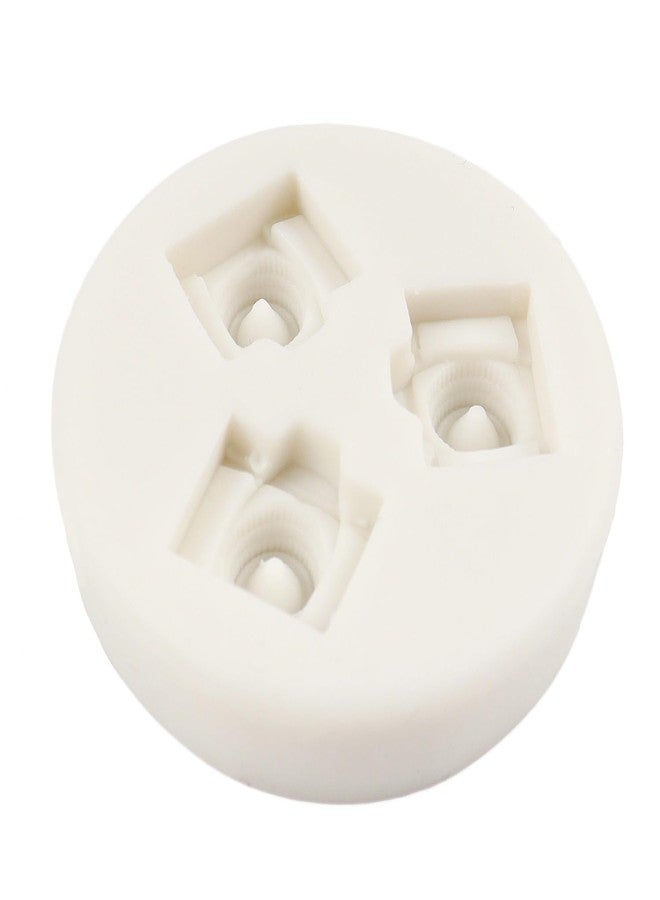 QDMOLDS قالب سيليكون ثلاثي التجاويف على شكل كاميرا من QDMOLDS لتزيين الكيك والكب كيك والحلوى والشوكولاتة والحلويات وعجينة السكر وراتنج الإيبوكسي والطين البوليمري - Image 3