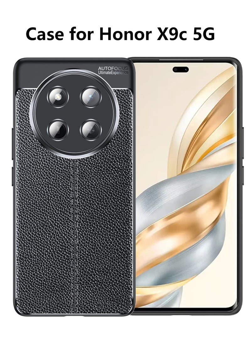 Youque Leather Case for Honor X9c 5G, Luxury Business Leather, Buttons & Lens Protector - Slim Fit&Durable - Distinctive Texture  - Image 1