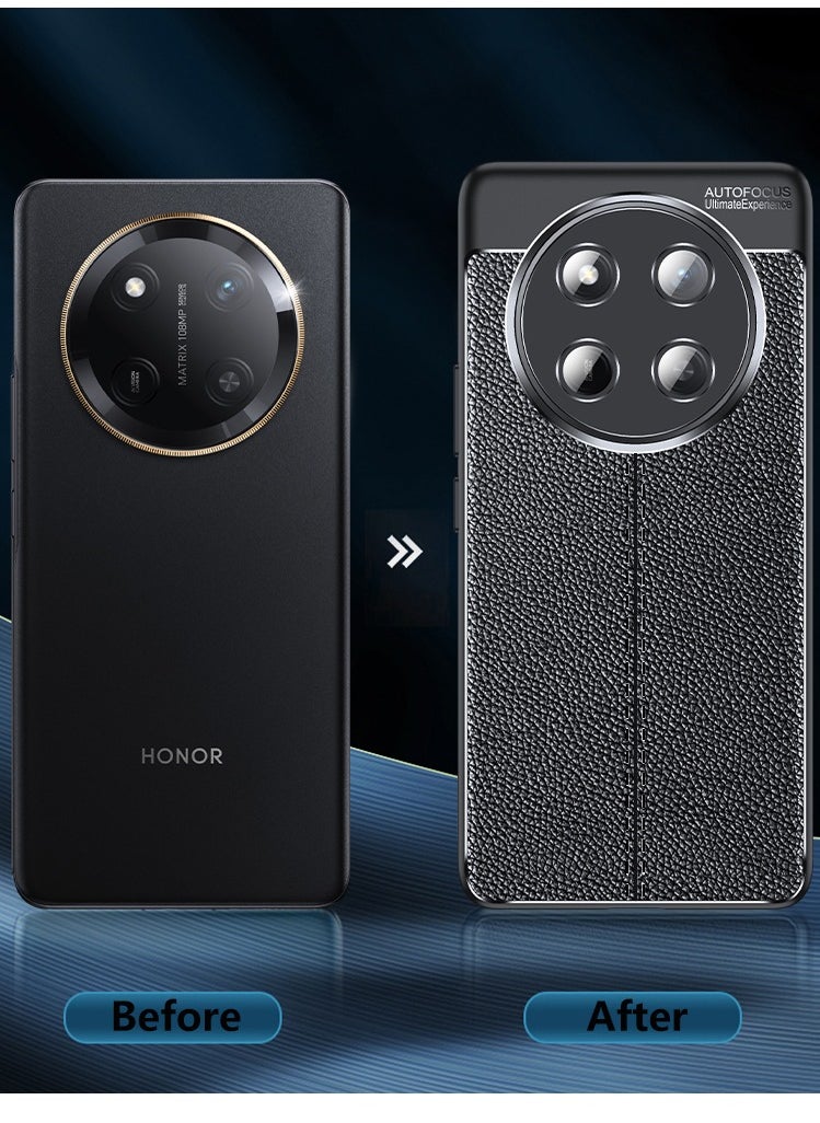 Youque Leather Case for Honor X9c 5G, Luxury Business Leather, Buttons & Lens Protector - Slim Fit&Durable - Distinctive Texture  - Image 2