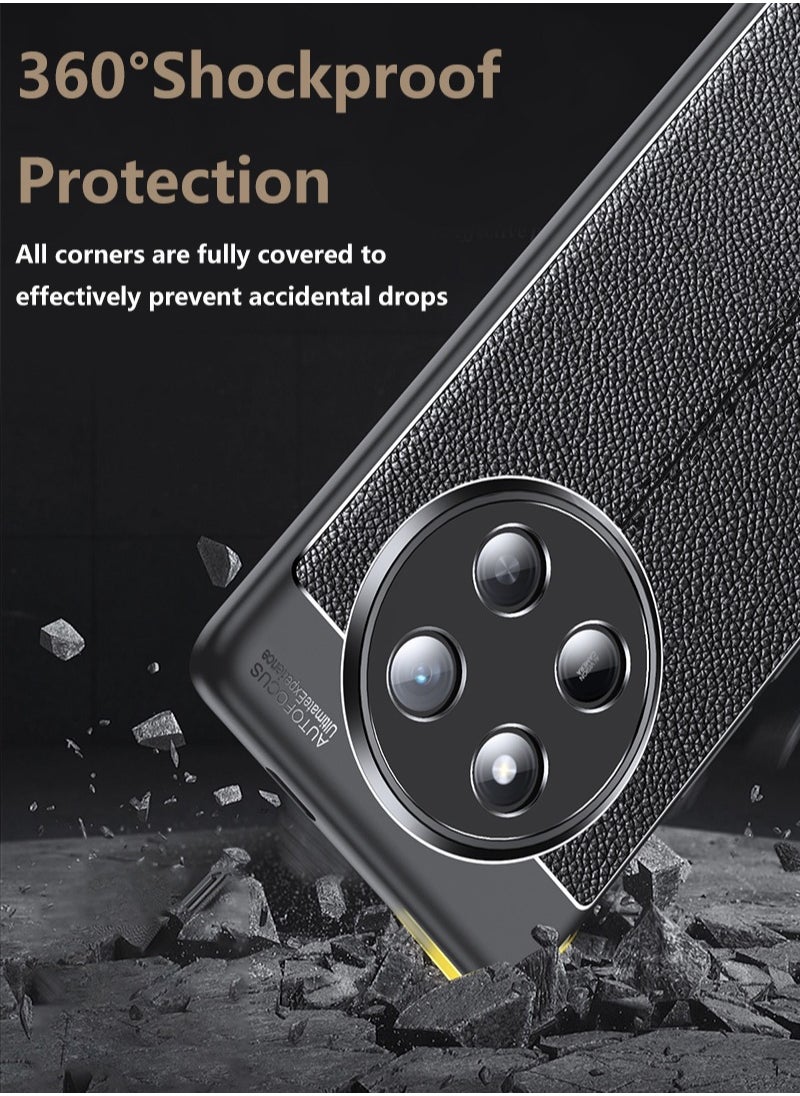 Youque Leather Case for Honor X9c 5G, Luxury Business Leather, Buttons & Lens Protector - Slim Fit&Durable - Distinctive Texture  - Image 4