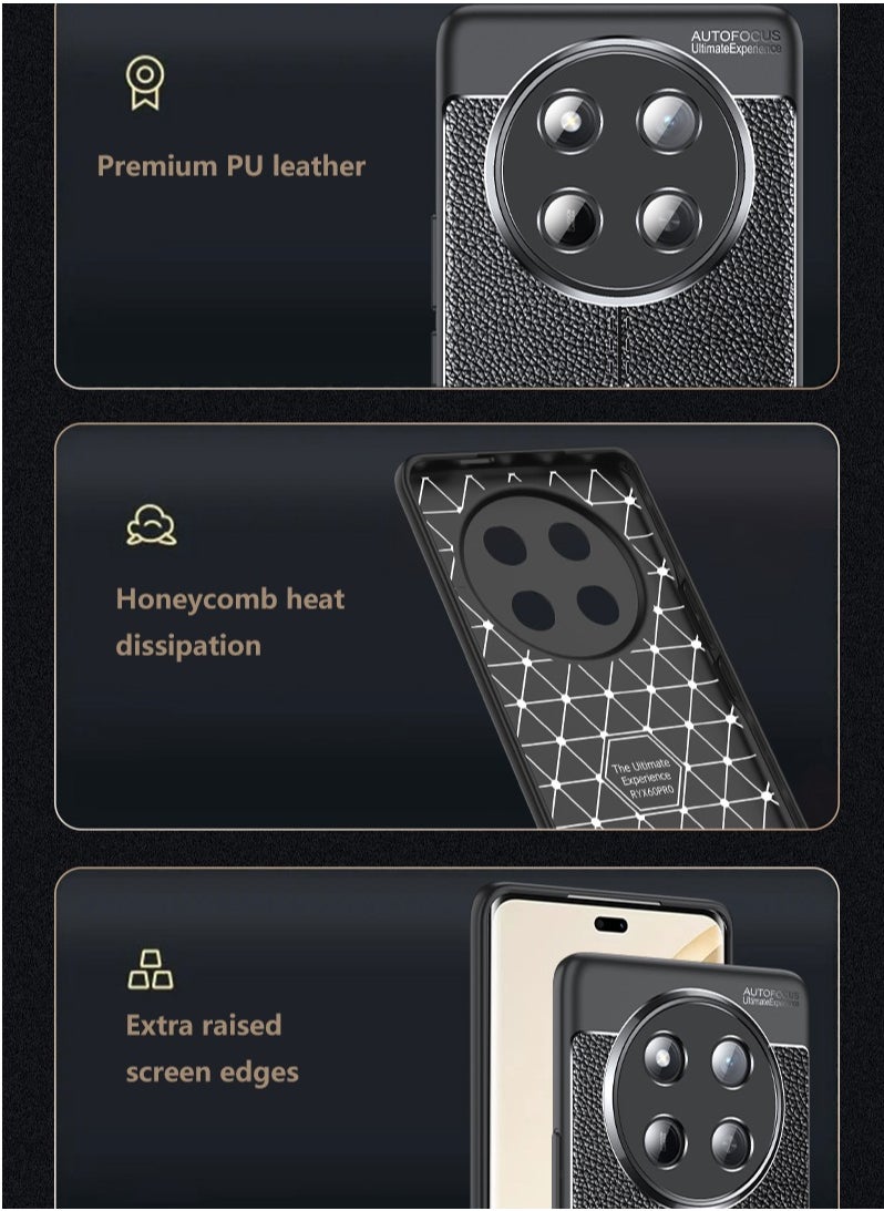 Youque Leather Case for Honor X9c 5G, Luxury Business Leather, Buttons & Lens Protector - Slim Fit&Durable - Distinctive Texture  - Image 5