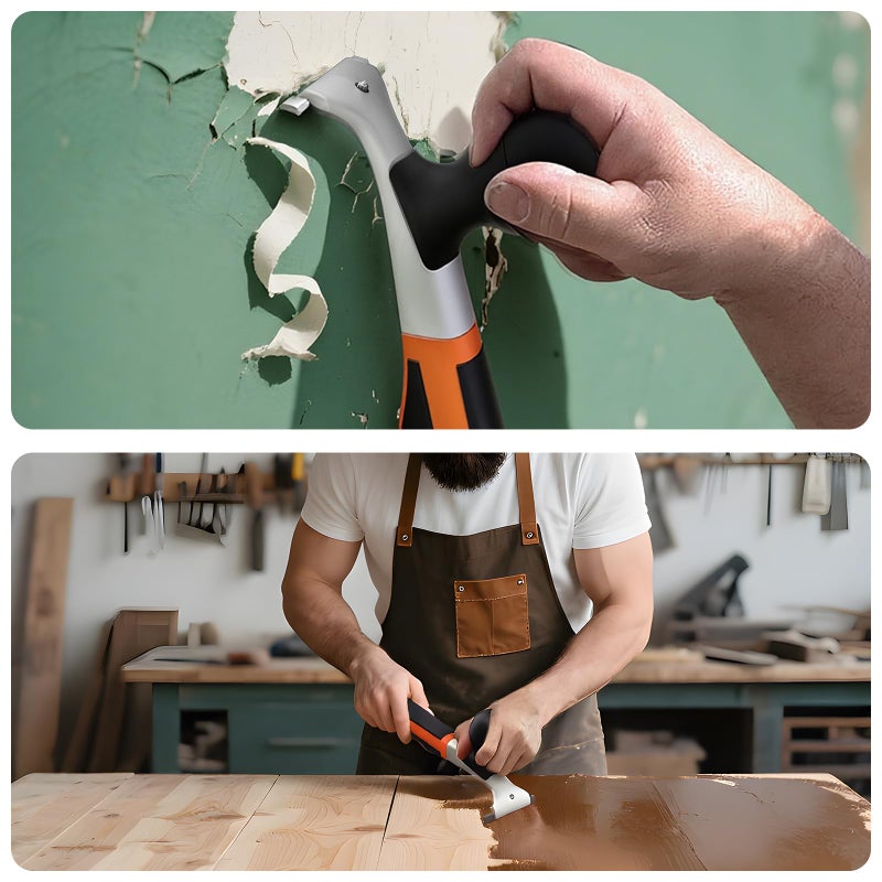 Onemake 2-1/2" Heavy-Duty Premium Ergonomic Carbide Scraper Tool, Removal on Dry Glaze, Stains, Putty, Scratches, Rust, Paint, Glue, Varnish, Resin, Suitable for Various Surfaces, Wood, Metal, Glass & Floors - Image 2