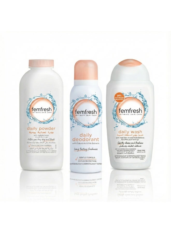فيم فريش مجموعة العناية الصحية الخاصة بالسيدات للمناطق الحميمة 3 قطع - Image 1