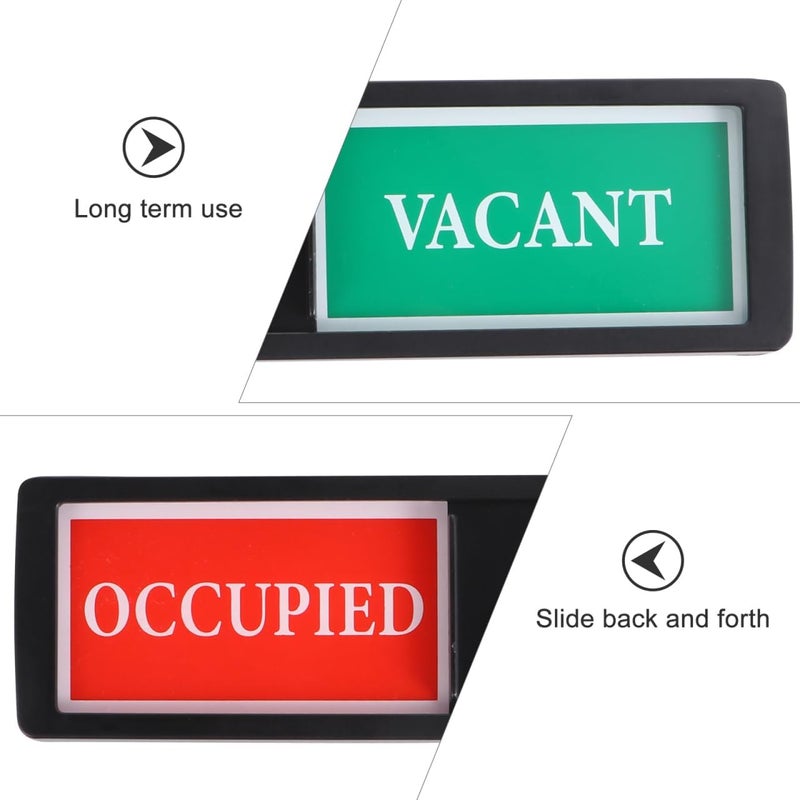 Hemobllo Vacant Occupied Sliding Door Sign - Do Not Disturb for Restroom, Bathroom, Office, Conference Room - Image 4