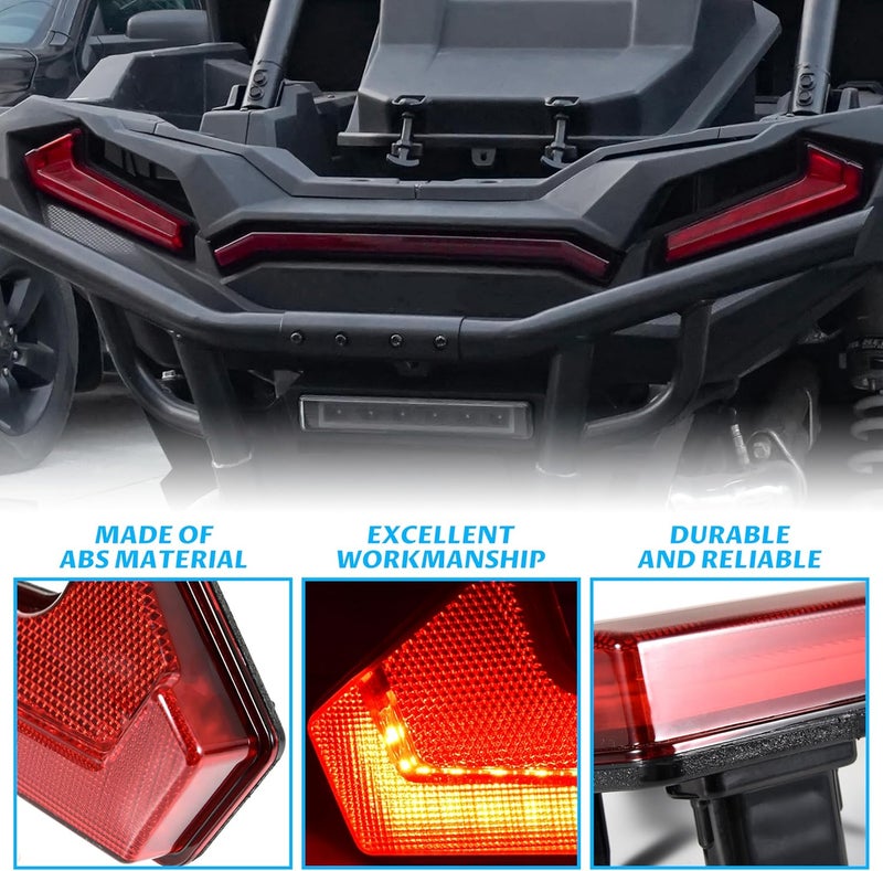 SAUTVS UTV Tail Lights Assembly for Polaris RZR XP 1000/Turbo/Sportsman 18-23, Red LED Taillights Rear Lamps for Polaris RZR XP 1000 RZR XP Turbo Sportsman 570 850 1000 2018-2023 Accessories (2PCS) - Image 4