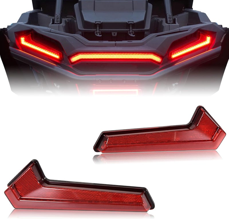 SAUTVS UTV Tail Lights Assembly for Polaris RZR XP 1000/Turbo/Sportsman 18-23, Red LED Taillights Rear Lamps for Polaris RZR XP 1000 RZR XP Turbo Sportsman 570 850 1000 2018-2023 Accessories (2PCS) - Image 1