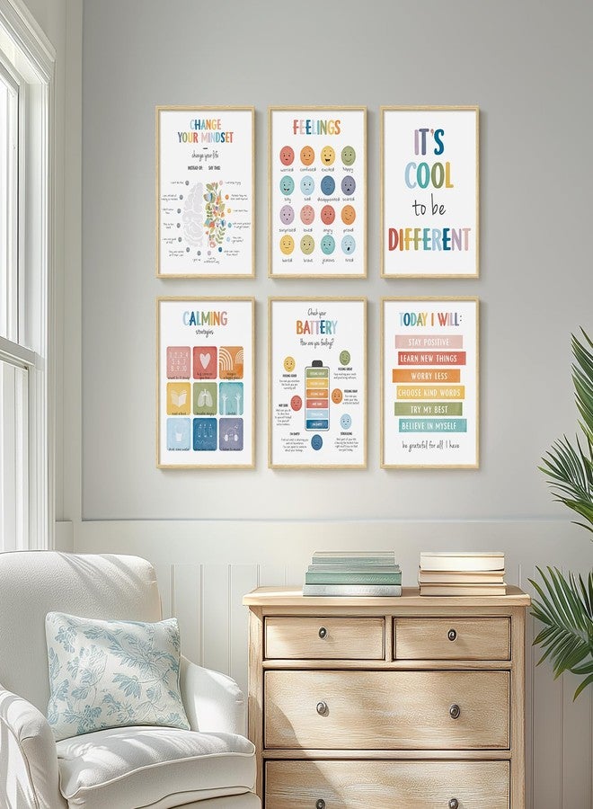 Cuspin Framed Inspirational Wall Art Decor for Office, Calming Corner Speech Therapy Classroom Canvas Wall Art Therapist Offices Decor, Positive Affirmations Mental Health Office Wall Decor Mindset Gifts - Image 3