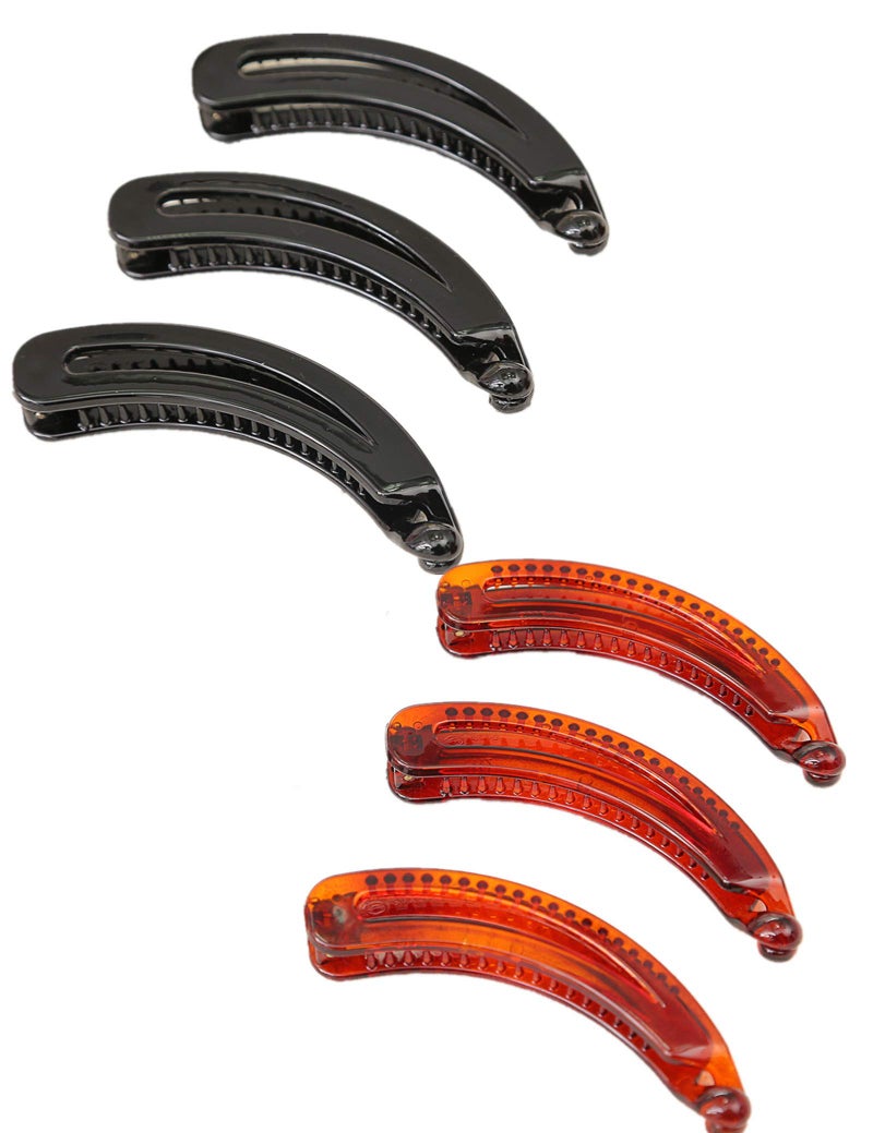 Prettyou 6 Pieces Prettyou 100mm39 Inches Plastic Girls Banana Hair Clip for Women