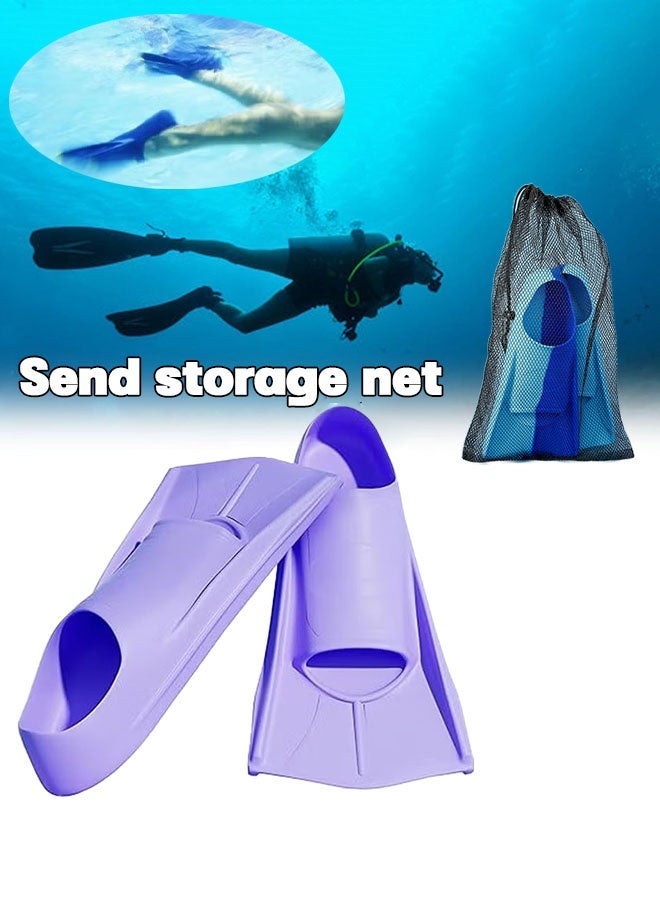 Realfrog Swimming fins, men's and women's freestyle, children's professional training, short fins, breaststroke, duck footboard, snorkeling equipment(L) - Image 1