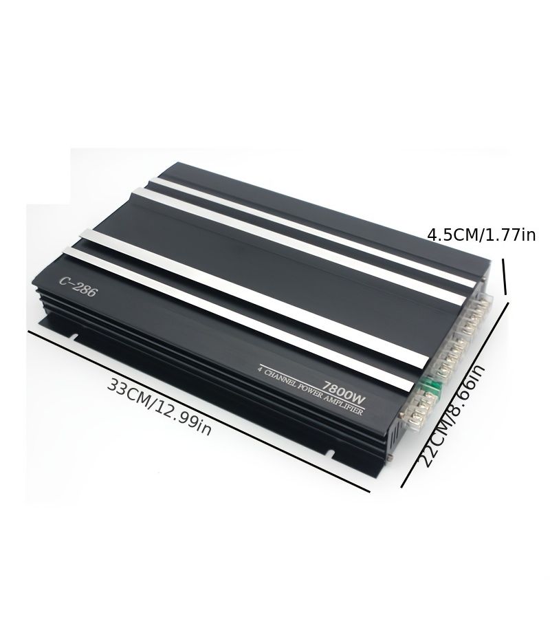4 Channel Class AB 12V Car Amplifier High Power Stereo Audio Amplifier for Subwoofers And Speakers Car Stereo System Model C-286 - Image 2