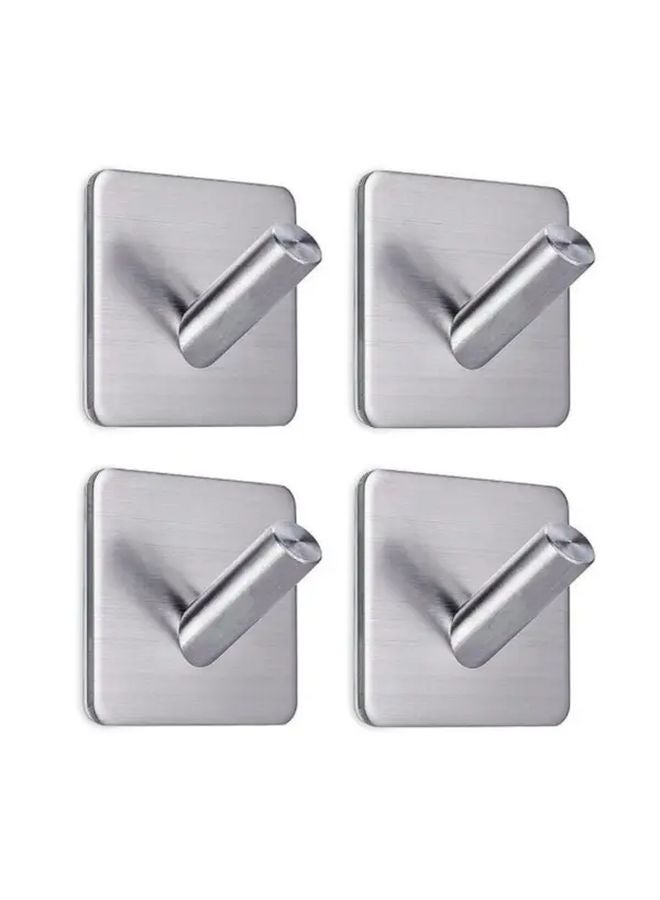 1pc Stainless Steel Strong Adhesive Hooks For Wall Door Clothes Coat Hat Kitchen Bathroom Towel Hanger - Image 4