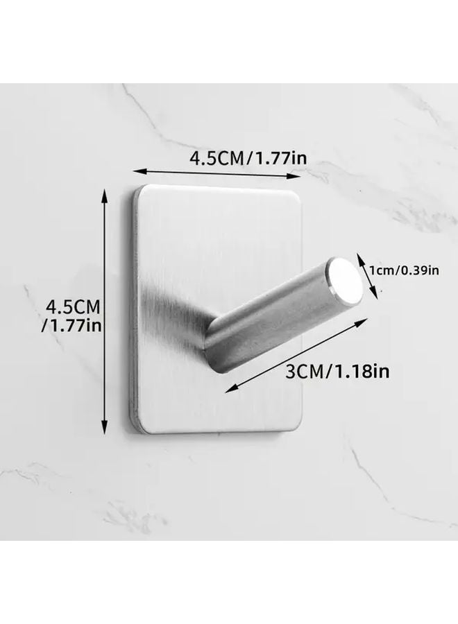 1pc Stainless Steel Strong Adhesive Hooks For Wall Door Clothes Coat Hat Kitchen Bathroom Towel Hanger - Image 5