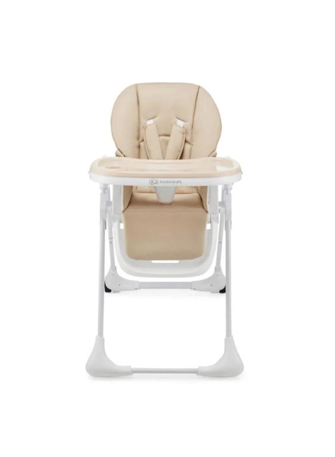 Kinderkraft Tummie 2in1 High Chair & Bouncer - Beige - Image 2
