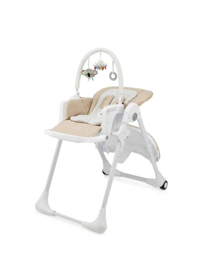 Kinderkraft Tummie 2in1 High Chair & Bouncer - Beige - Image 3
