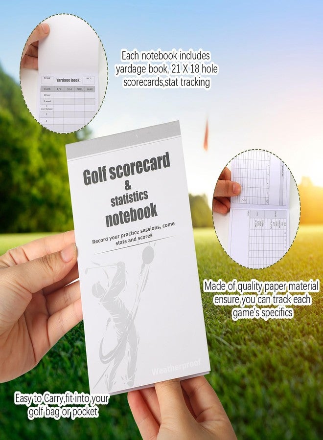 جلينمال دفتر قياس مسافات الجولف من جلينمال، 8 قطع، مع دفتر تسجيل نقاط الجولف، دفتر ملاحظات بحجم الجيب، دفتر يوميات، دفتر تسجيل، دفتر نقاط، مفكرة للاعبي الجولف من الرجال والنساء. - Image 3
