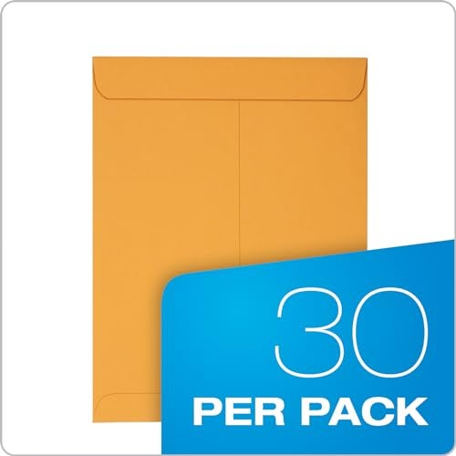Columbian 9 x 12 Catalog Envelopes with Self Seal Closure, 28 lb Brown Kraft, for Mailing Flat Letter Size Documents or Photos, 30 Per Pack (COLO401) - Image 4