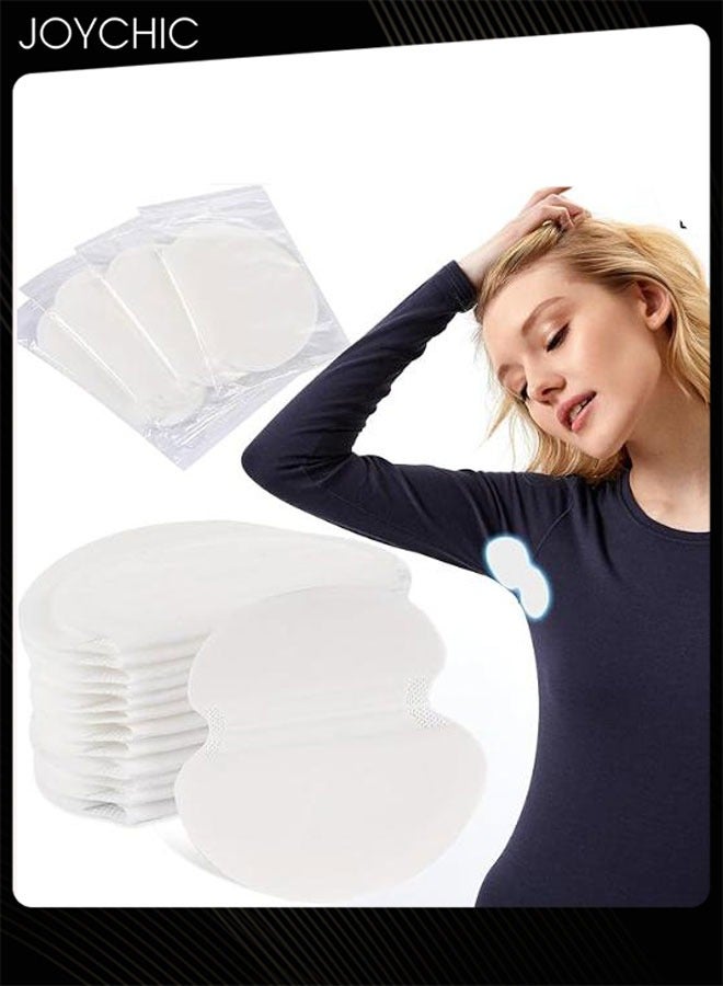 Joychic 50 قطعة لصقات عرق تحت الإبط الصيفية القابلة للتخلص منها مضادة للعرق مريحة ومريحة تصميم ناعم وقابل للتنفس غير مرئي للجنسين أبيض - Image 1