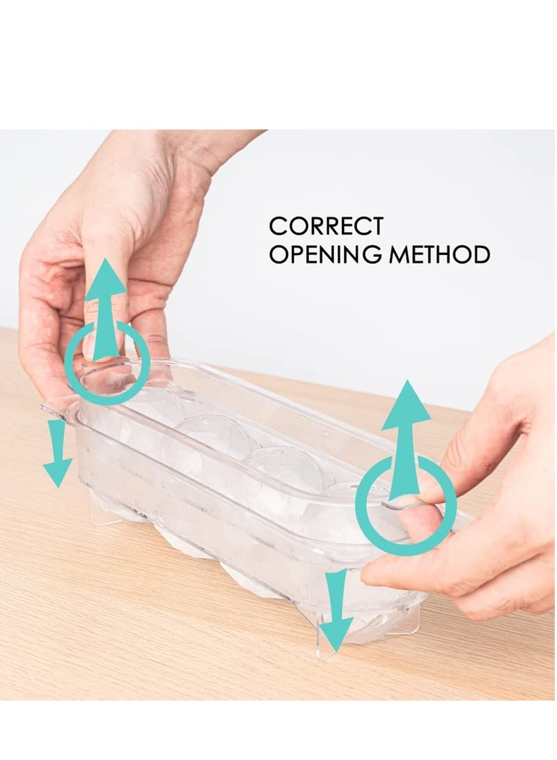 Ice Ball Maker Molds Cube Tray For Freezer 2 Inch Large Moulds Bourbon Diamond Easy Release Round Set Of 2