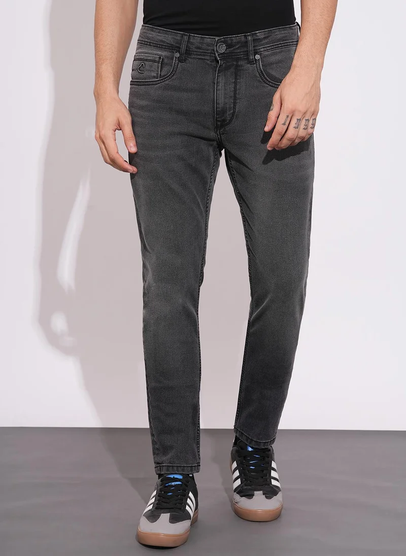 بيينغ هيومان Men Skinny Fit Mid-Rise Light Fade Jeans