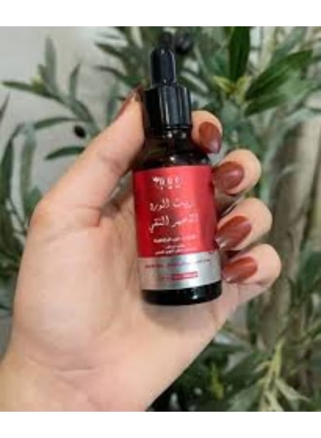 Royal Red Rose Oil PBS 30ml for lightening and moisturizing sensitive areas and skincare with a 100% natural raw formula