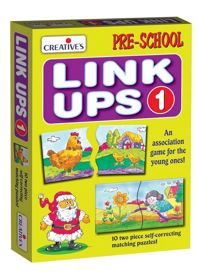Creative's Creative Educational Aids P. Ltd. Kid Link Ups 1 Puzzle (Multi-Color, 20 Pieces)  - Image 1