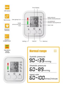 Arm Style Automatic Blood Pressure Monitor | LCD Display & Voice Function – Precise, User-Friendly, and Portable  - Image 2