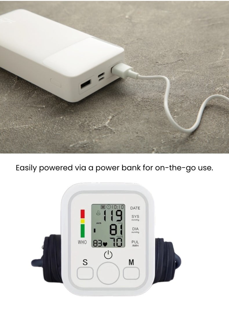 Arm Style - Automatic Blood Pressure Monitor | LCD Display & Voice Function – Precise, User-Friendly, and Portable - Image 1