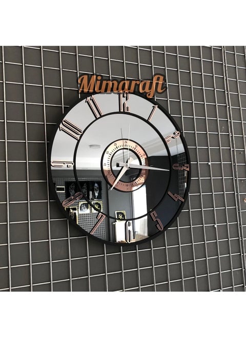 40 x 40 Real Mirrored Wall Clock (Not Plexiglass) 40 cm Gray