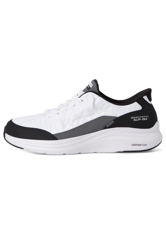 SKECHERS حذاء رياضي نسائي مريح بتصميم مريح بدون استخدام اليدين، أبيض/أسود، 35.5 EU - Image 5
