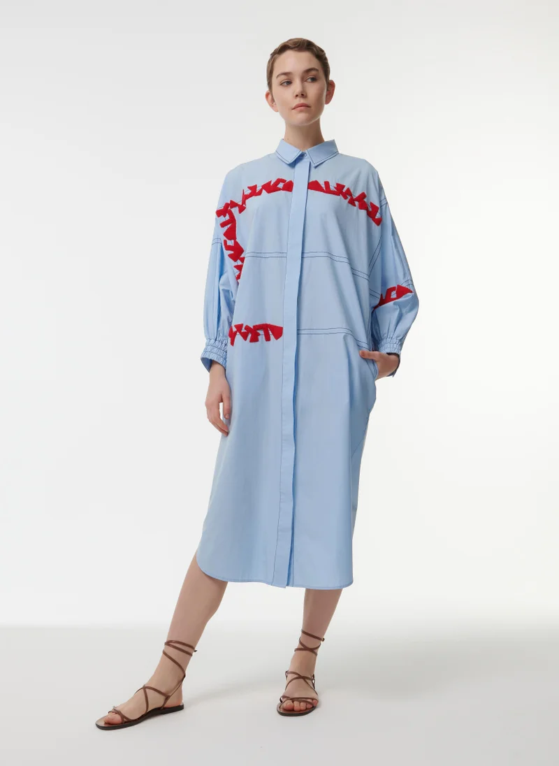 leem Embroidered Shirt Kaftan