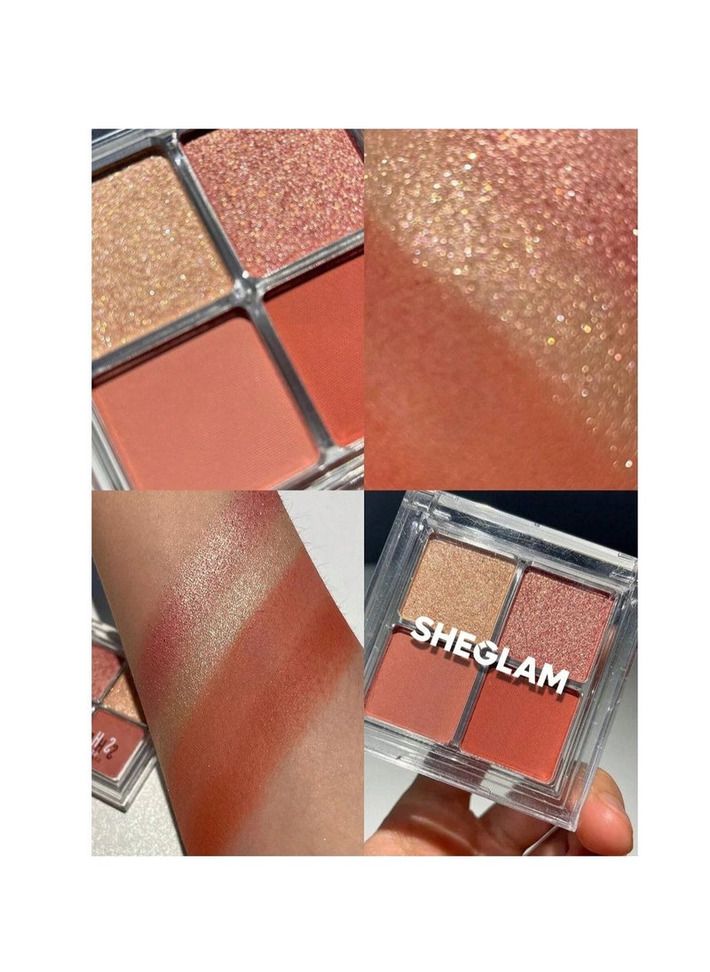 SHEGLAM - SHEGLAM COSMIC CRYSTAL EYESHADOW QUAD -CHARM SCHOOL - Image 1