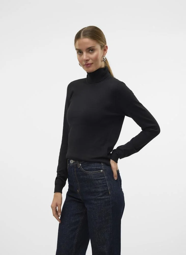 VERO MODA Vmiris Long Sleeve  Rollneck Pullover Sweater