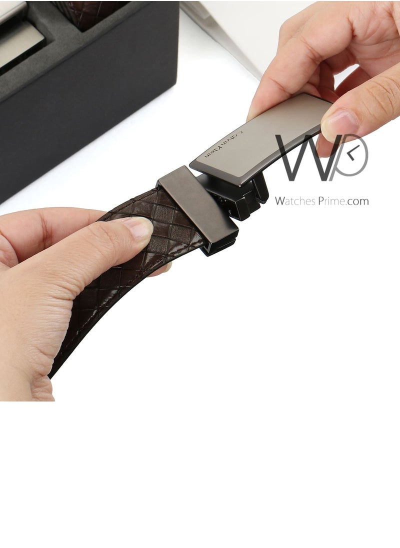 CALVIN KLEIN JEANS PLUS - Calvin Klein For Men Black And Brown Two Leather Belt Gift Box - Image 1