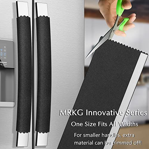 MRKG Refrigerator Door Handle Covers, Set of 6, Handle Covers for Fridge and Microwave Oven, Minimalist, Innovative, Keep Your Kitchen Appliance Clean from Smudges, Drips, Food Stains, Oil (Black) - Image 5