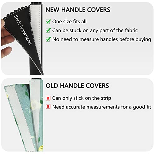 MRKG Refrigerator Door Handle Covers, Set of 6, Handle Covers for Fridge and Microwave Oven, Minimalist, Innovative, Keep Your Kitchen Appliance Clean from Smudges, Drips, Food Stains, Oil (Black) - Image 3