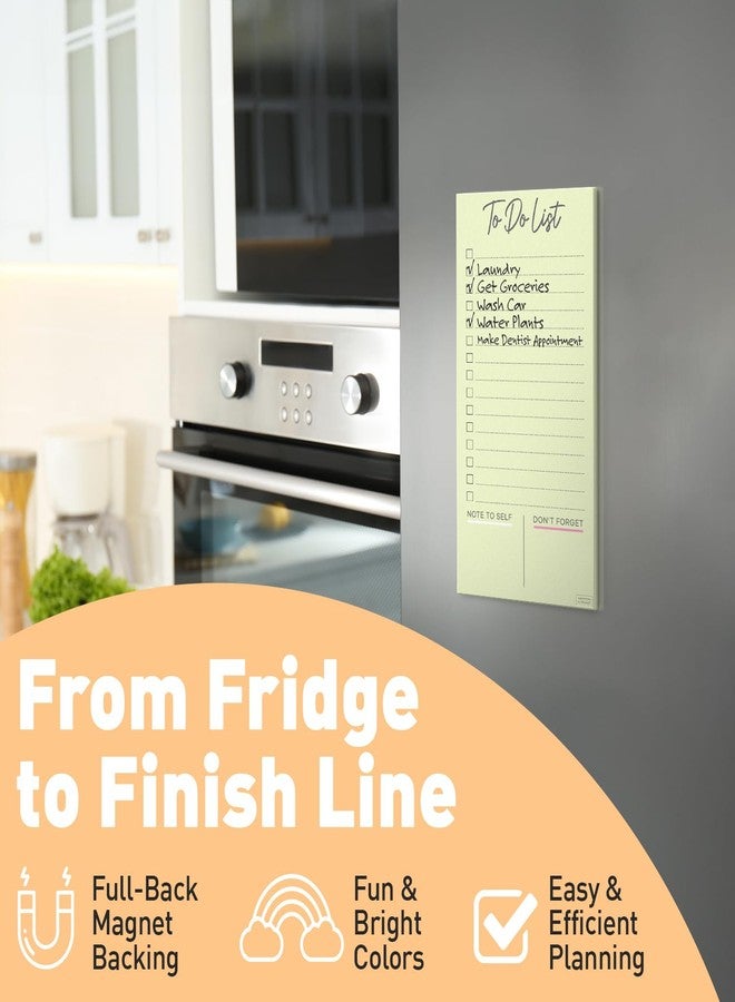 Sweetzer & Orange S&O Colorful Magnetic To Do List for Refrigerator - 4 Pack Magnetic Notepads for Refrigerator - Fridge Notepad with Magnet - Magnetic List Pads for Refrigerator - Grocery List Pad - 3.5x7”, 45 Page - Image 3