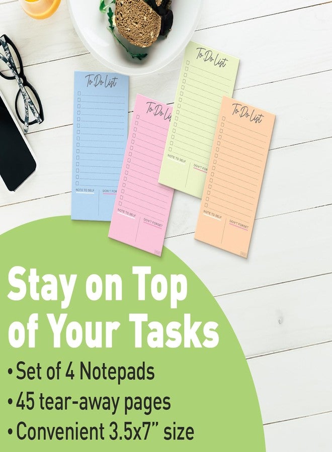 Sweetzer & Orange S&O Colorful Magnetic To Do List for Refrigerator - 4 Pack Magnetic Notepads for Refrigerator - Fridge Notepad with Magnet - Magnetic List Pads for Refrigerator - Grocery List Pad - 3.5x7”, 45 Page - Image 2
