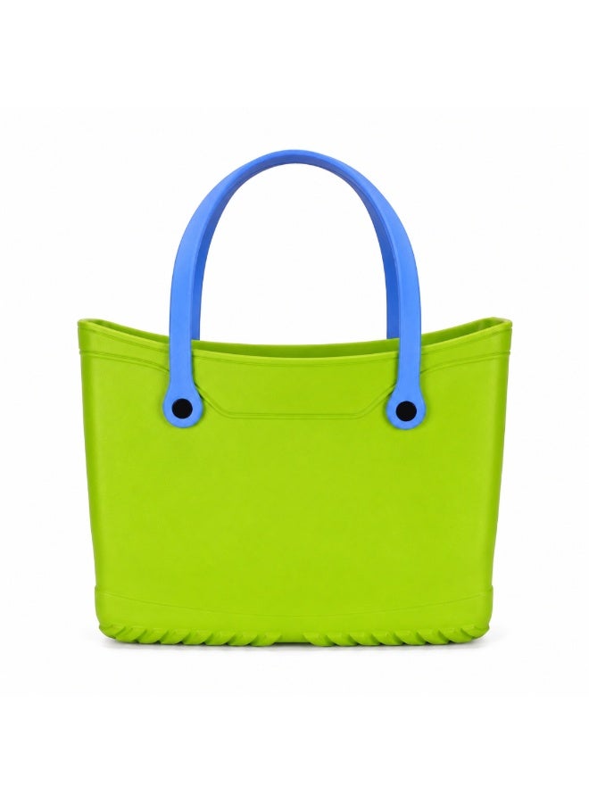 VELMORE 35×11×26cm cm EVA Rubber Beach Tote Bag with 5 Summer Charms | Waterproof, Durable & Easy-to-Clean | Spacious Summer Beach Bag for Women & Family - Image 3