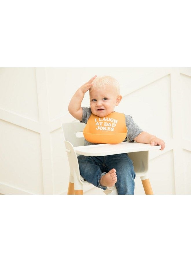 Bella Tunno Wonder Bib Adjustable Silicone Baby Bibs For Girls & Boys Durable And Waterproof Bpa Free Silicone I Laugh At Dad Jokes  - Image 3