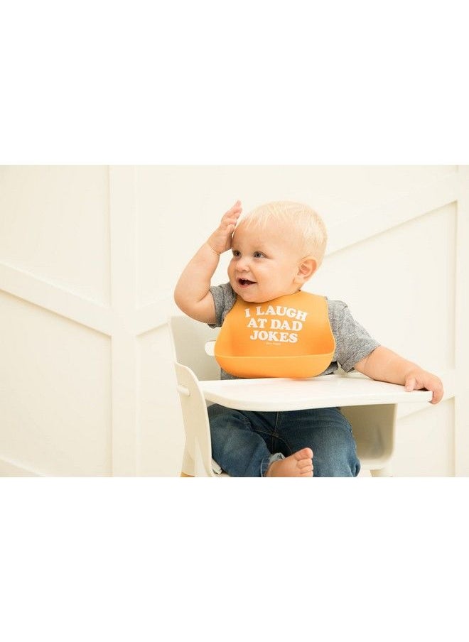 Bella Tunno Wonder Bib Adjustable Silicone Baby Bibs For Girls & Boys Durable And Waterproof Bpa Free Silicone I Laugh At Dad Jokes  - Image 4