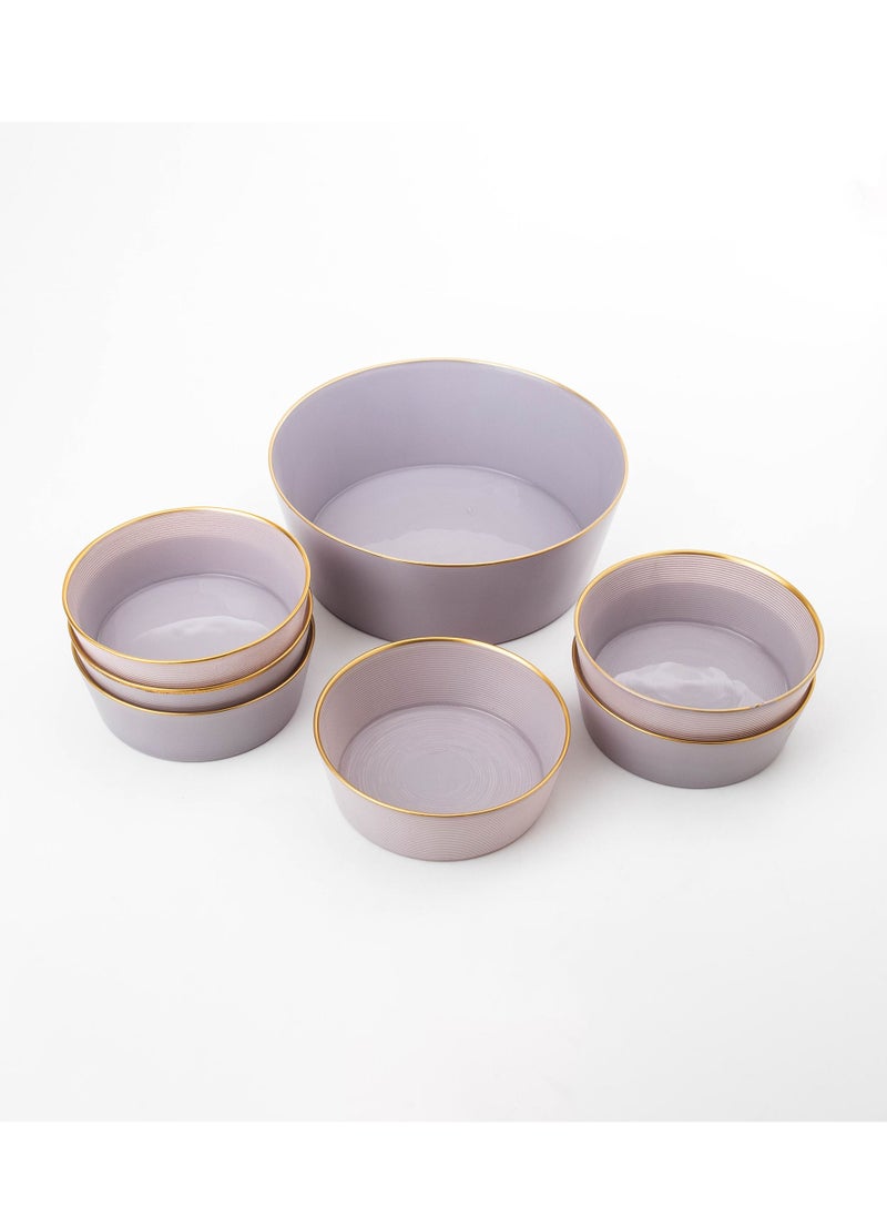 Hic - glass bowl set of 7 pieces purple color - Image 1