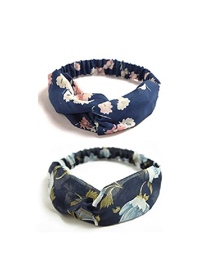 DRESHOW 10 Pack Boho Headbands For Women Vintage Cross Elastic Head Wrap Hair Accessories - Image 5